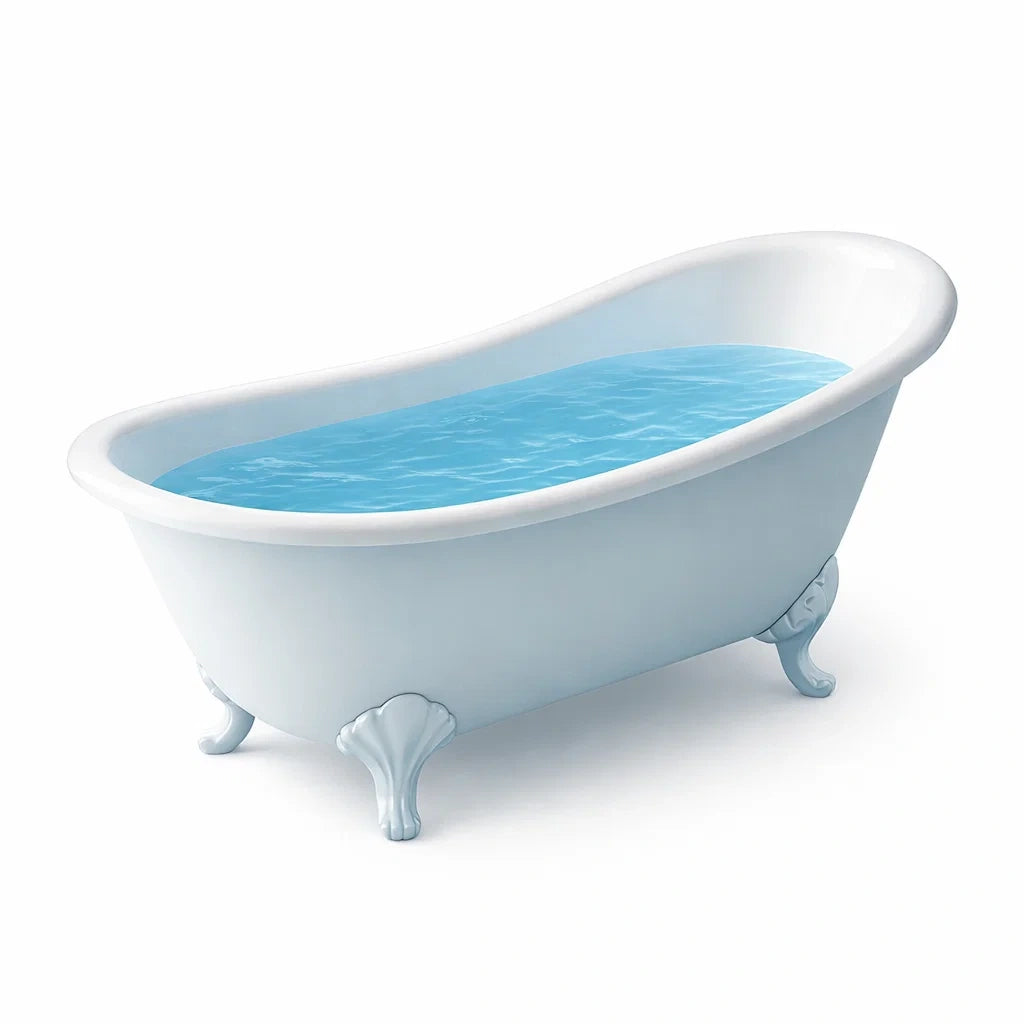 Baignoire à pattes en acrylique blanc 170x75x60 cm