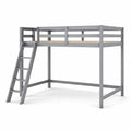 Lit mezzanine en bois pour enfant avec échelle - Gris