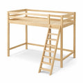 Lit mezzanine en pin avec échelle 200x90x150 cm