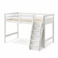 Lit mezzanine pour enfant en bois de pin blanc avec échelle 200x90x110 cm