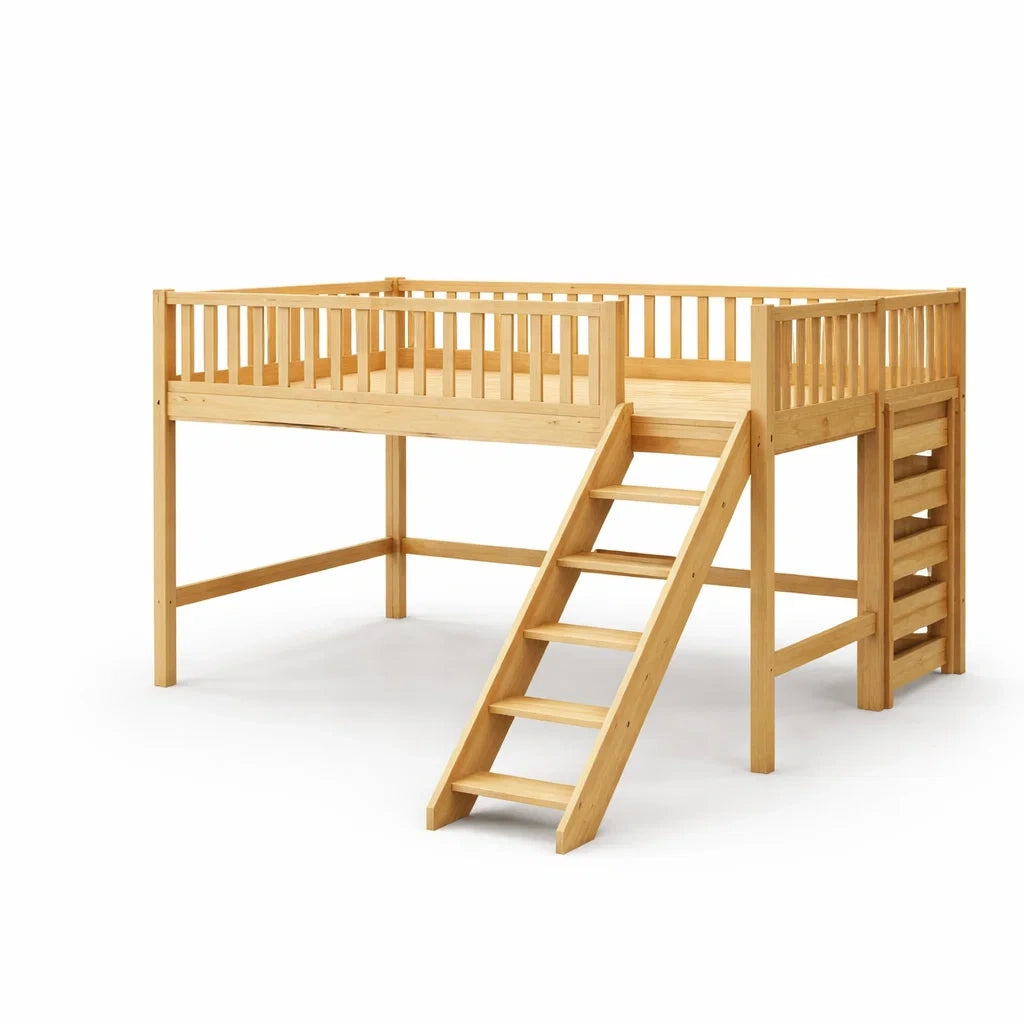 Lit Mezzanine Enfant Bois Pin Massif 200x90 cm