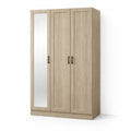 Armoire en bois avec miroir et 3 portes