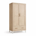 Armoire en bois à 2 portes avec tiroir 180 cm x 80 cm x 50 cm