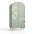 Armoire en bois MDF avec motif floral de magnolias