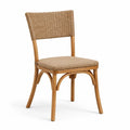 Chaise en rotin avec structure en bois Marron clair