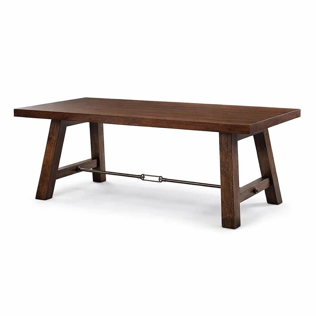Table en bois acacia marron foncé 200x90x75 cm