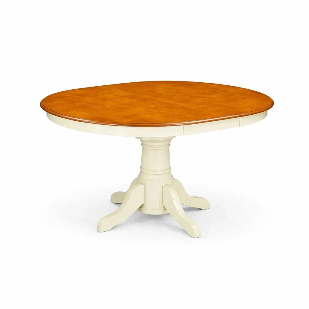Table à manger en bois Marron et Blanc