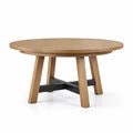 Table ronde en bois et métal 150 cm