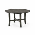 Table ronde en bois massif gris foncé 120 cm