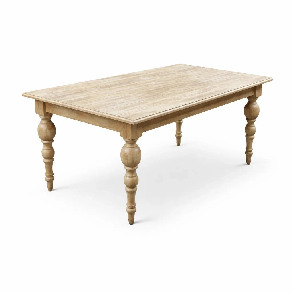 Table Rectangulaire en Bois Massif 150cm x 90cm x 75cm