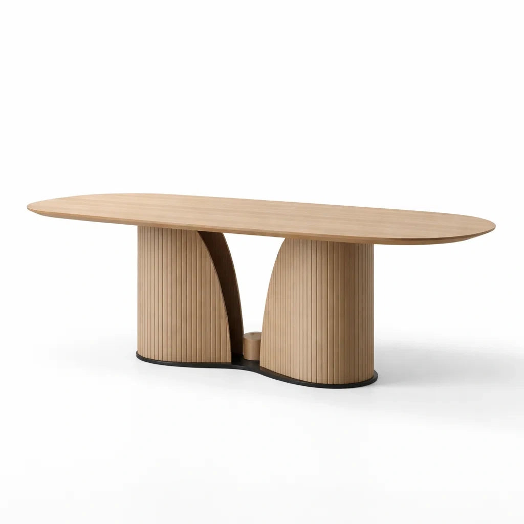 Table à manger ovale en bois