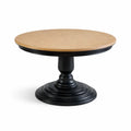 Table ronde bois et métal, diamètre 120 cm
