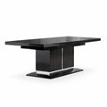 Table rectangulaire en bois noir MDF 200x100x75 cm