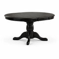 Table à manger ovale extensible en bois Noir